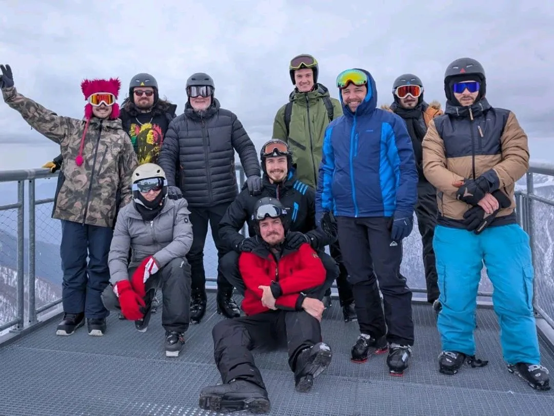 L'équipe Blueberry sur les pistes enneigées d'Auron